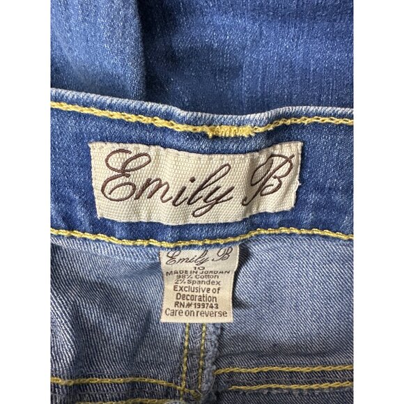 Emily B Womens Blue Denim Capri Jeans Size 10 Straight Leg Stretch - Picture 4 of 7